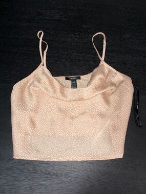Forever 21 Pale Pink Dotted Satin Cami